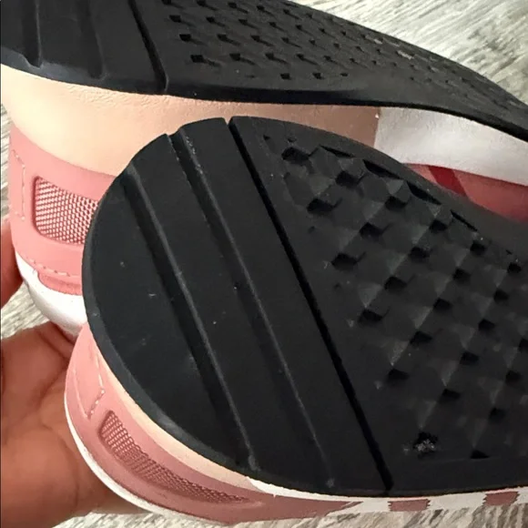 adidas Pink Women's Casual Three-Stripe Sneakers - Picture 6 of 8